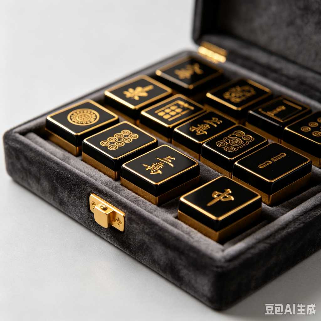black luxury mahjong set